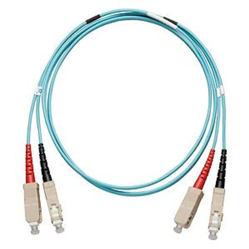 SC till ST OM4 fiberlappkabel, multiläge, duplex