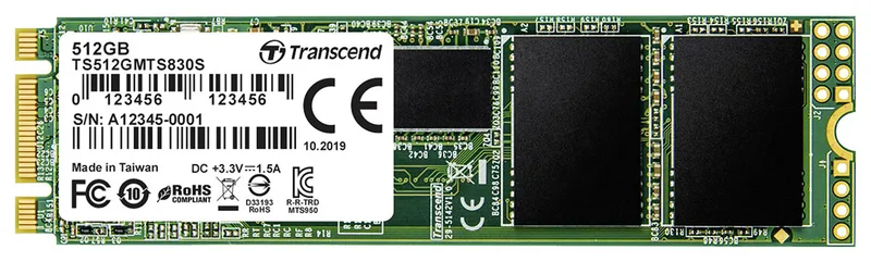 Transcend MTS830S 512GB M.2 2280 SATA III SSD
