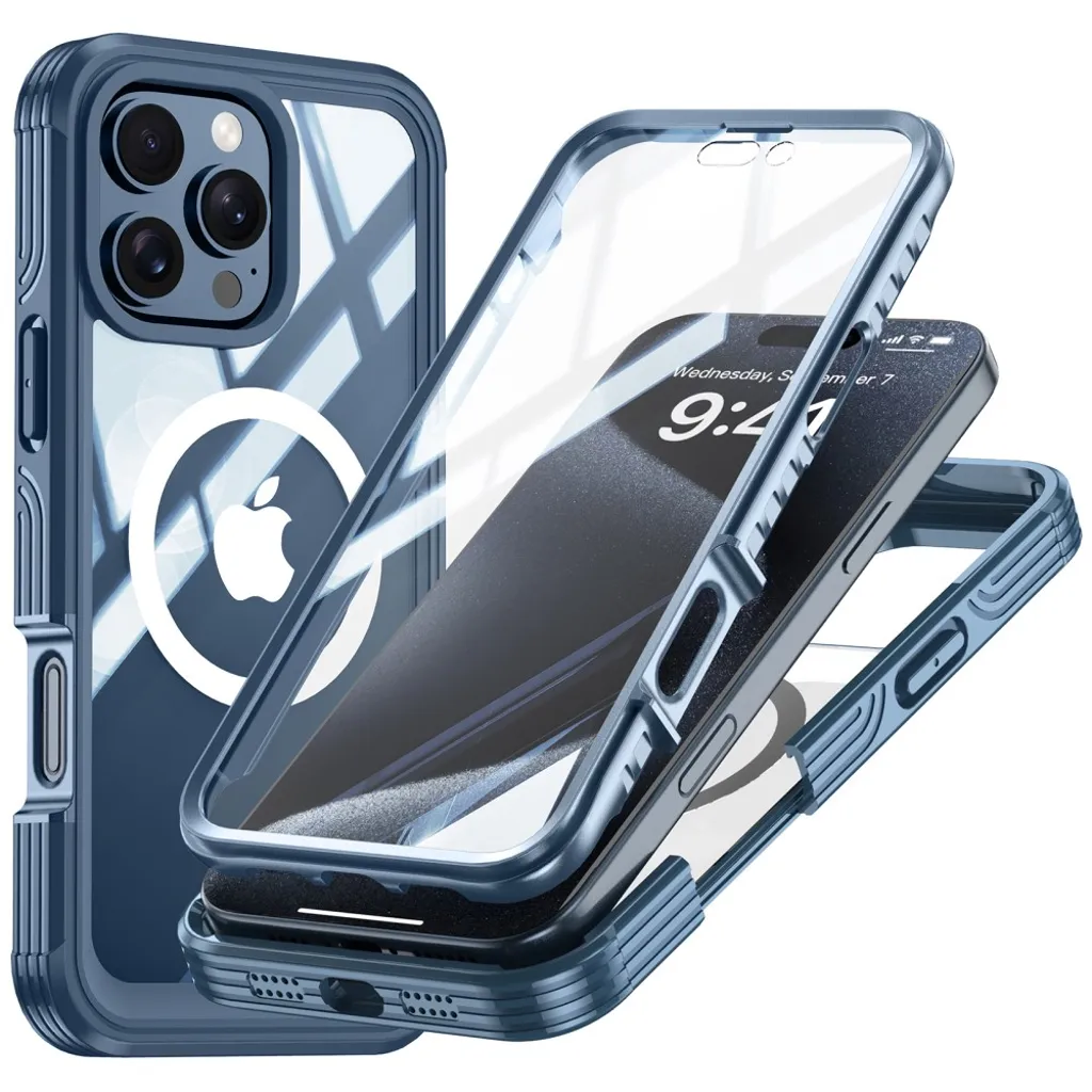 mobiltelefonfodral med stativ och skärmskydd kompatibelt med Apple iPhone 14
