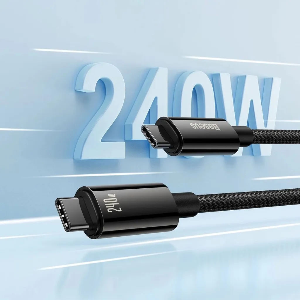 Ubluker USB C till USB C Kabel 1M, 240W 100W 60W Premium USB Typ C Supersnabb Laddningskabel
