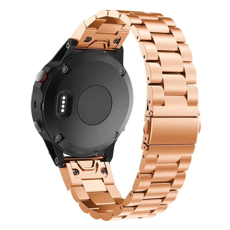 Armband till smartklockor, 26 mm 22 rostfritt stål metallklockarmband for Garmin Fenix ​​6 6X 7X 7 Solar/6 Pro/5 Plus/Instinct/epix Gen 2 rem