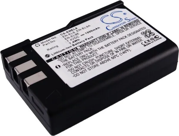 TECHTEK batterier kompatibel med [NIKON] D3000, D40, D40A, D40C, D40X, D5000, D60, DSLR-D40, DSLR-D40A, DSLR-D40C, DSLR-D40X, DSLR-D60 ersätter EN-EL9