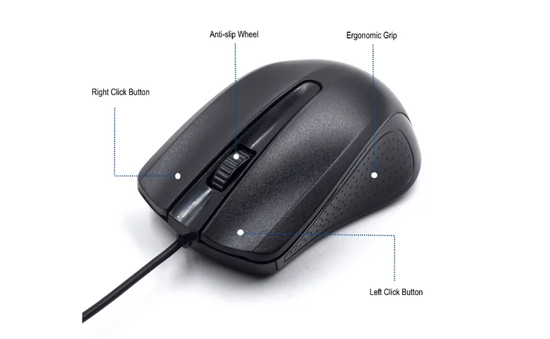 Ewent EW3300-3 knapp USB trådbunden optisk mus