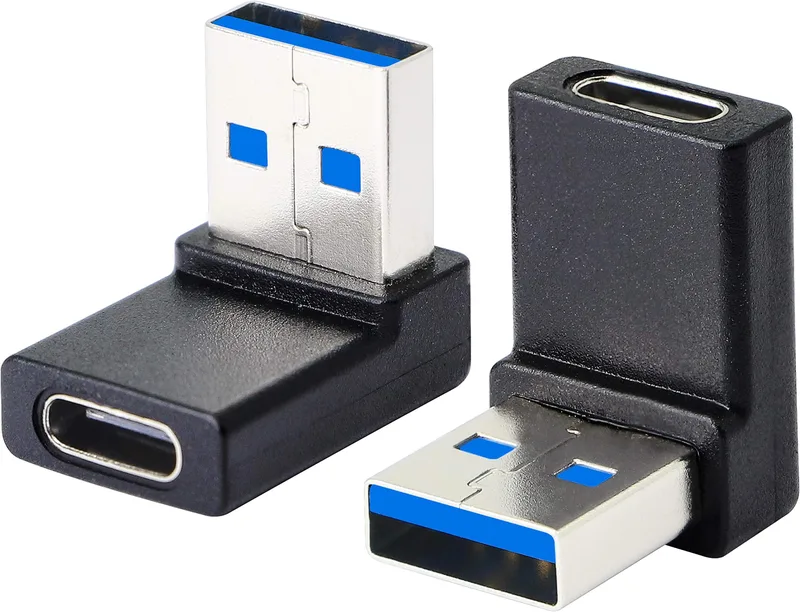 NFHK Up Up Down Angled USB 2.0 Type-A hane till USB-C Type-C hane