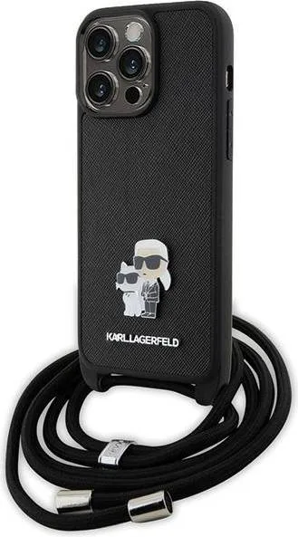 Karl Lagerfeld iPhone 15 Plus Halsbandsskal Crossbody Saffiano
