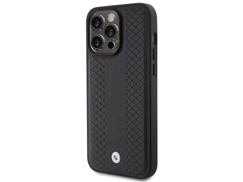 BMW Mobilskal till iPhone 15 Pro Max Läder Diamond Pattern