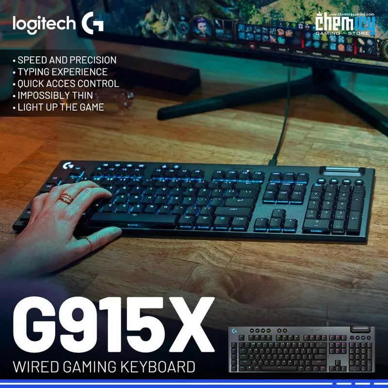 Logitech G G915 X Low Profile Wired Gaming Keyboard
