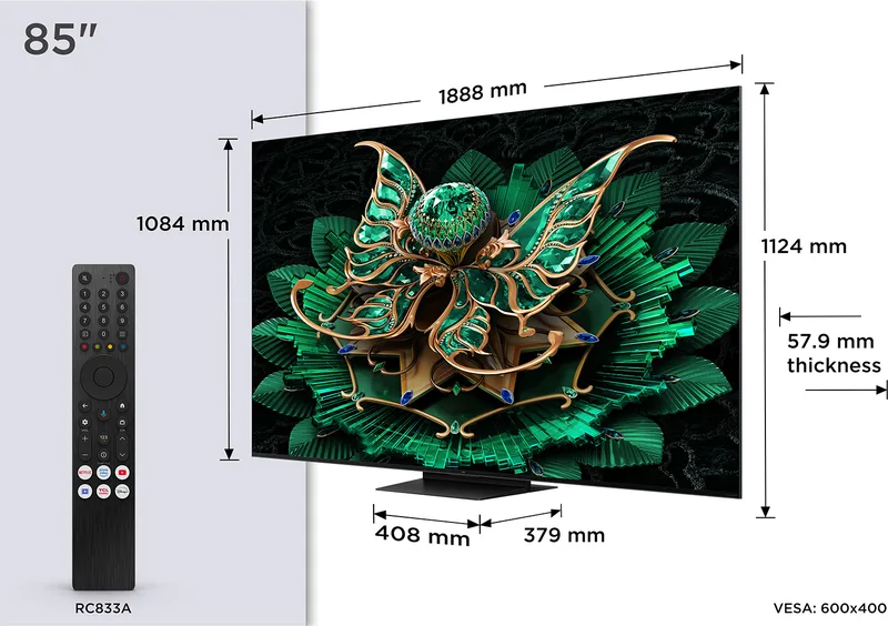 TCL 85" Q7C 4K QD-Mini LED Google