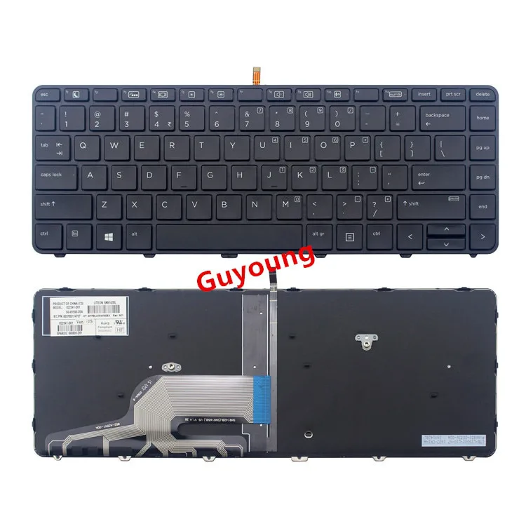Bärbara byte tangentbord USA: s versionstangentbord för HP för Probook 640 440 445 G2 640 645 G2