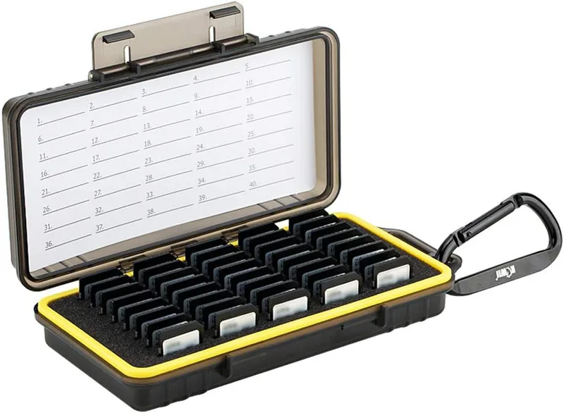 K&F CONCEPT 12 fack minneskort fodral för 4 x SD och 8 x Micro SD-kort (TF) kort