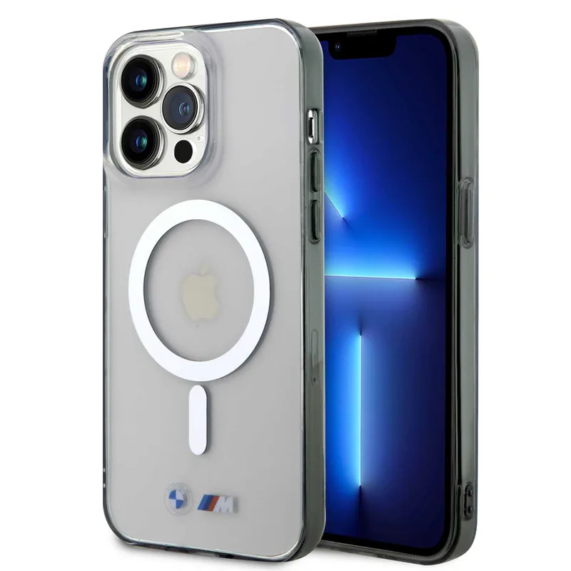 BMW Mobilskal till iPhone 15 Pro Magsafe Silver Ring