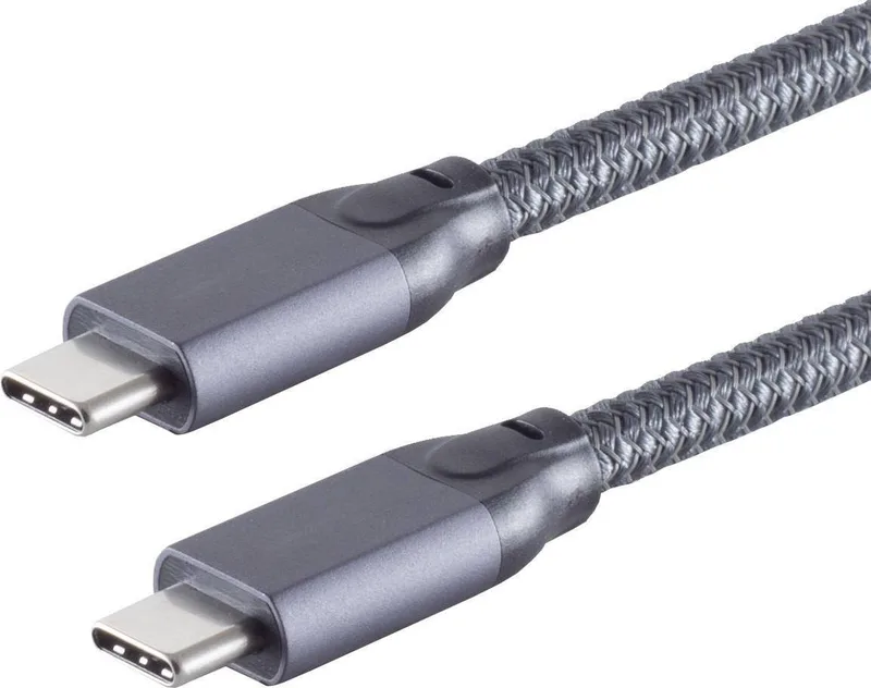 USB C 3.2 Gen 2X2-kabel, 20 Gbit/s, typ C 4K @ 60 Hz, UHD Video 5A/240 W, PD3.1, snabbladdningskabel, med e-markör, kompatibel med Thunderbolt 3/4 Mac