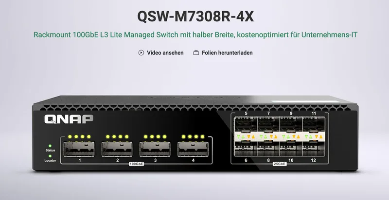 QSW-M7308R-4X Ultra-höghastighetshanterad omkopplare