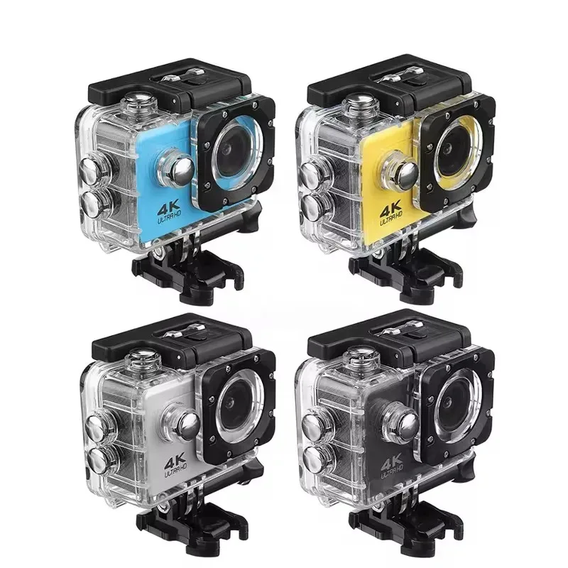 Actionkamera Ultra HD actionkamera 4K/30fps WiFi 2 tum 170D vattentät undervattenshjälm Videoinspelning Sportkameror Utomhusvideokameror