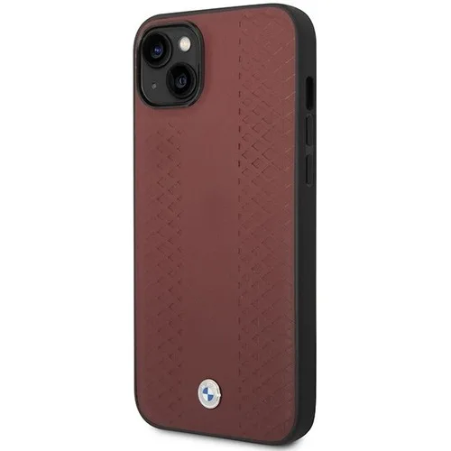 BMW Mobilskal till iPhone 14 Läder Diamond Pattern