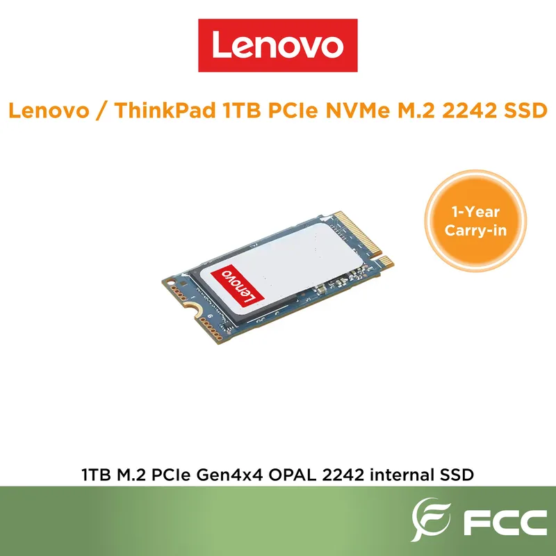 Lenovo 1TB M.2 2242 PCIE 4.0 NVME