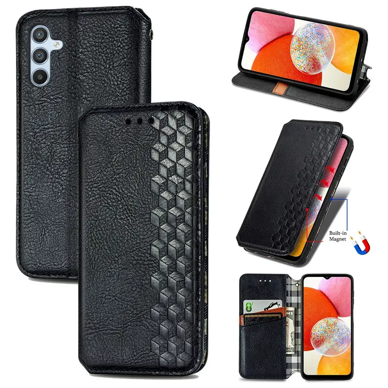Flip Case för Samsung Galaxy A56 5G – PU-läder magnetiska fjärilar läderfodral