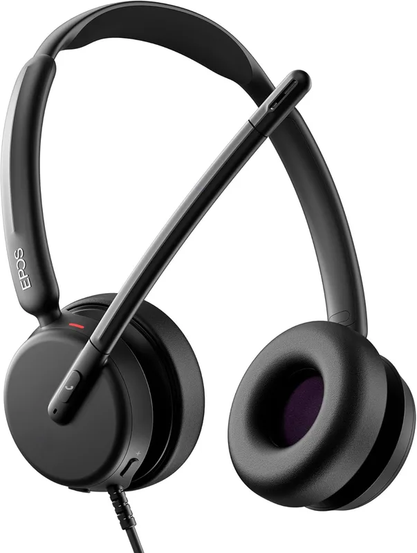 EPOS IMPACT 460 Binaural on-ear USB C och USB A trådbundet headset med brusreducerande mikrofon