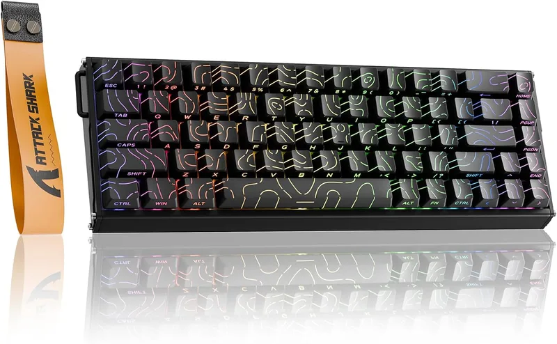 ATTACK SHARK X68MAX HE Snabbt triggerkabelanslutet speltangentbord