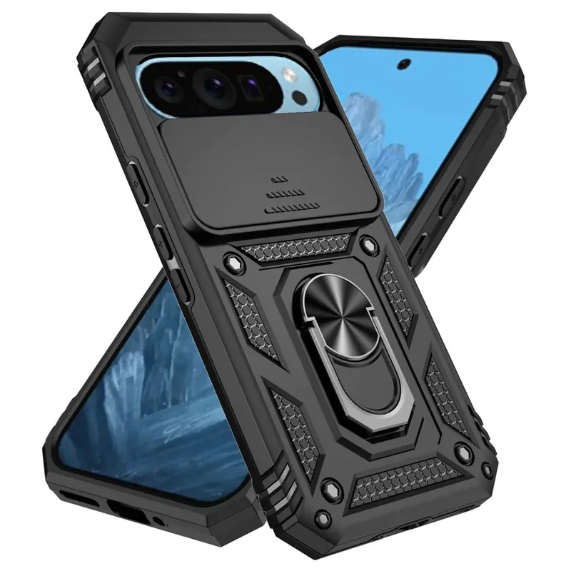 MTK Till Pixel 9A Hybrid skal med Finger Ring
