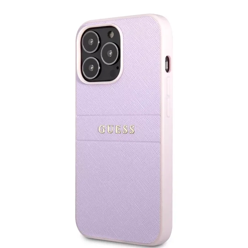 Guess iPhone 13 Pro Skal Saffiano Hot Stamp & Metal Logo