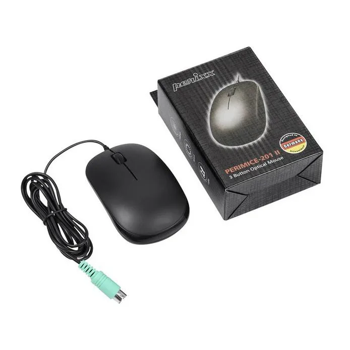 Perixx PERIMICE-201PII B, trådbunden PS2 optisk mus