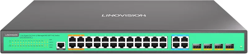 LINOVISION 24-portars L2-hanterad PoE++-switch