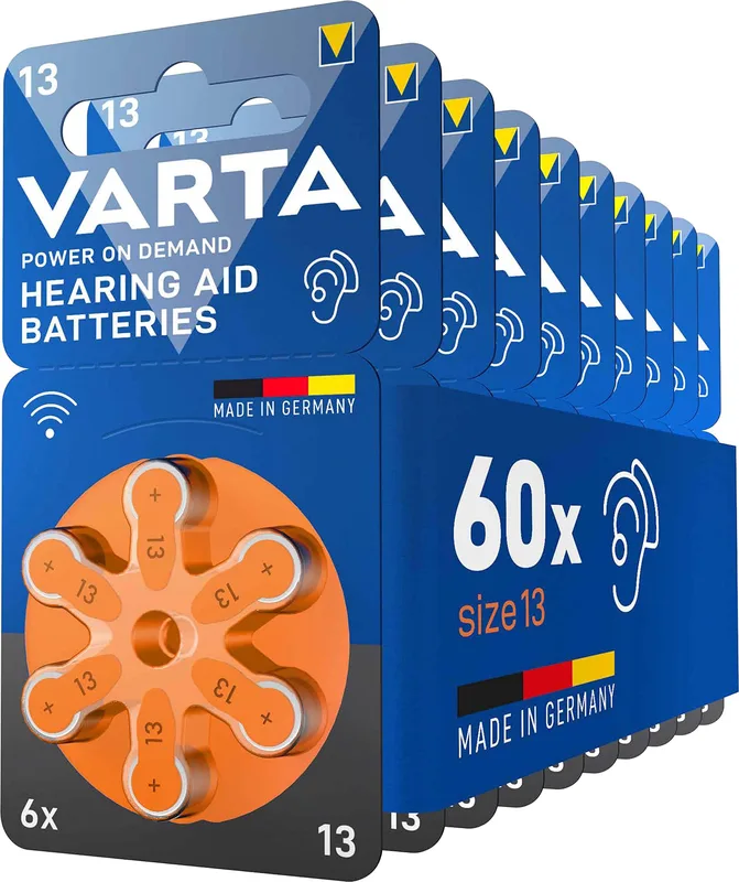 VARTA Hörapparatbatterier storlek 13 orange