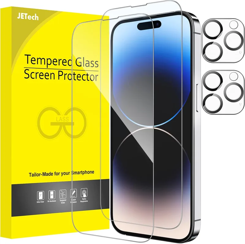 JETech Full Täckning Skärmskydd för iPhone 14 Pro Max