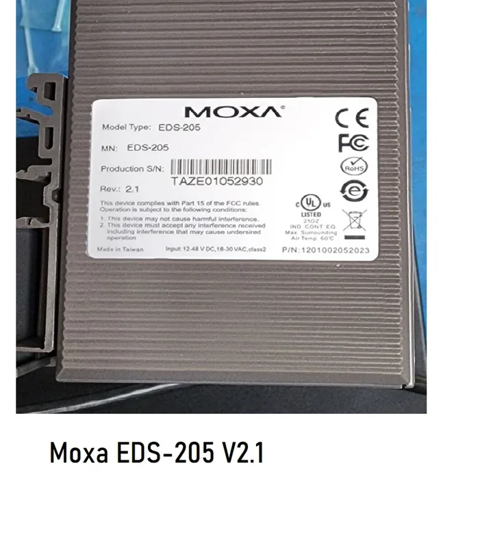 Moxa EtherDevice™ Switch EDS-205 Ohanterad