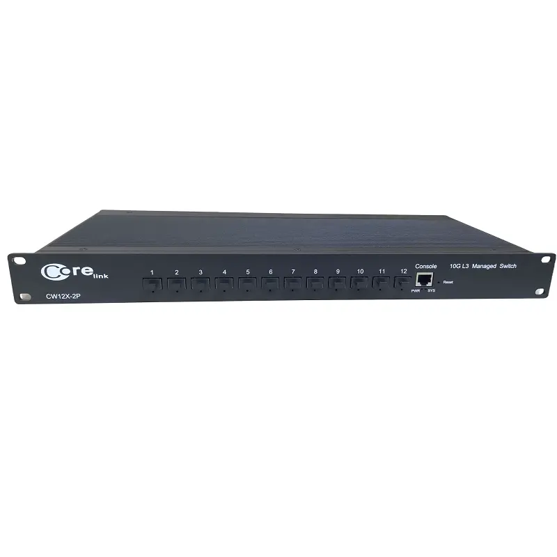 Hanterad Ethernet-switch med 12 portar L3