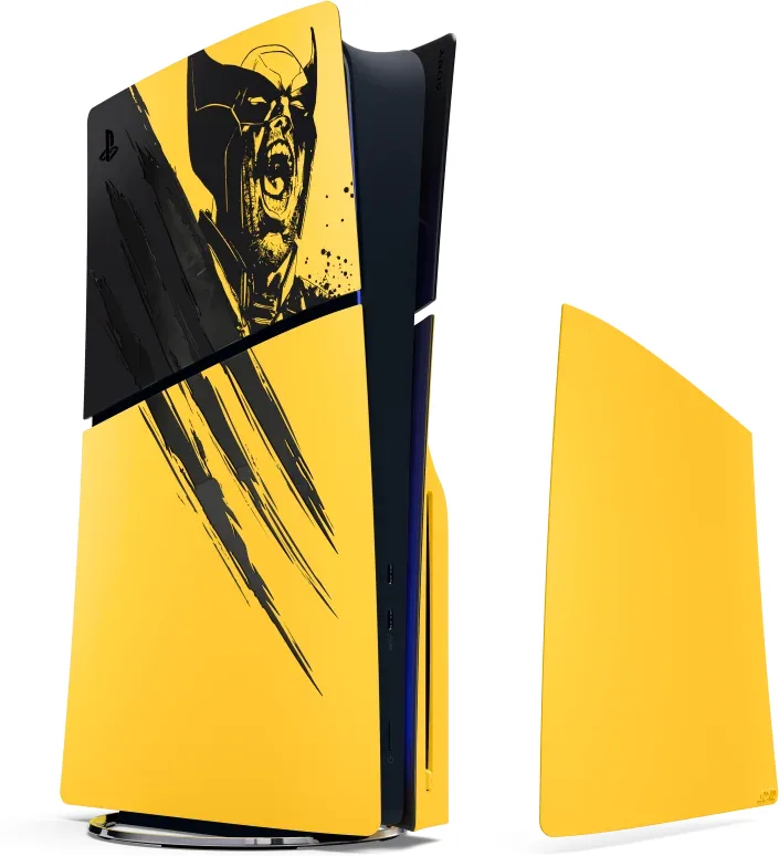 Sony PlayStation 5 Slim-skal, Wolverine, gul