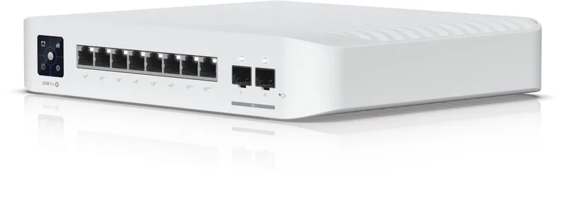 Ubiquiti Pro 8 PoE nätverksswitch med 8 gigabitportar