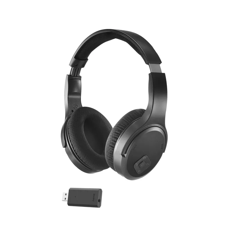 Hama Over Ear hörlurar Trådlös, Trådlös, Bluetooth Svart Volymkontroll TV