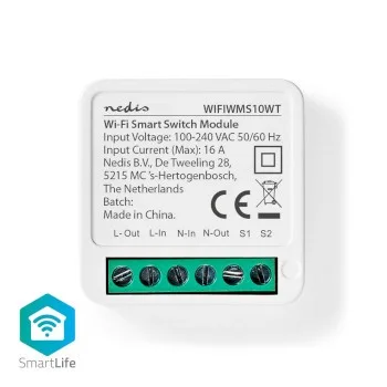 Nedis WIFIWMS10WT SmartLife inbyggnadsmodul, Wi-Fi