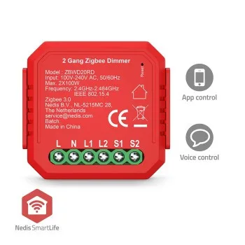 Nedis SmartLife Inbyggd Modul Dubbel triac-dimmer