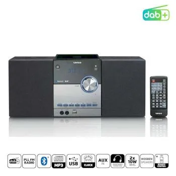 Lenco Mikroapparat med DAB+/FM/CD/Bluetooth® & USB-spelare
