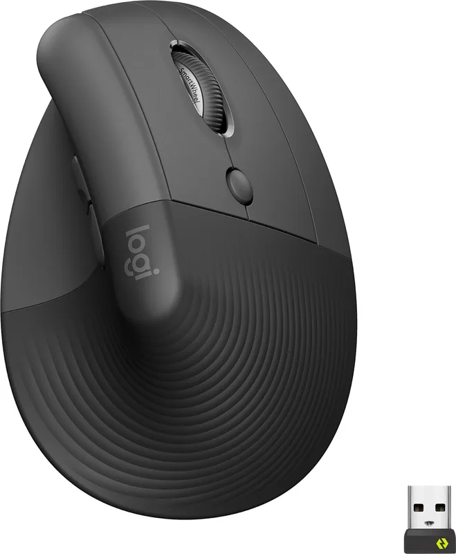 Logitech Lift Vertical Ergonomic Mouse-GRAPHITE/BLACK