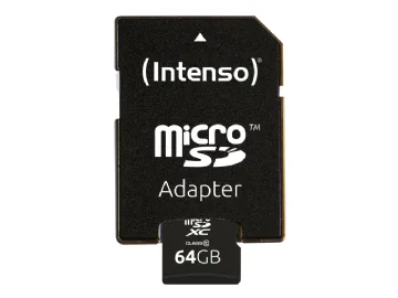 Micro SDXC 64GB Intenso 1 Adapter Class 10