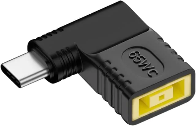 Nördic vinklad Lenovo square-kontakt till USB-C-adapter, gul