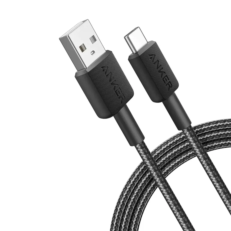 Anker 322 USB-A/USB-C Nylon 6ft Black